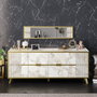 Hanah Home Frida - Consola Blanca con Espejo